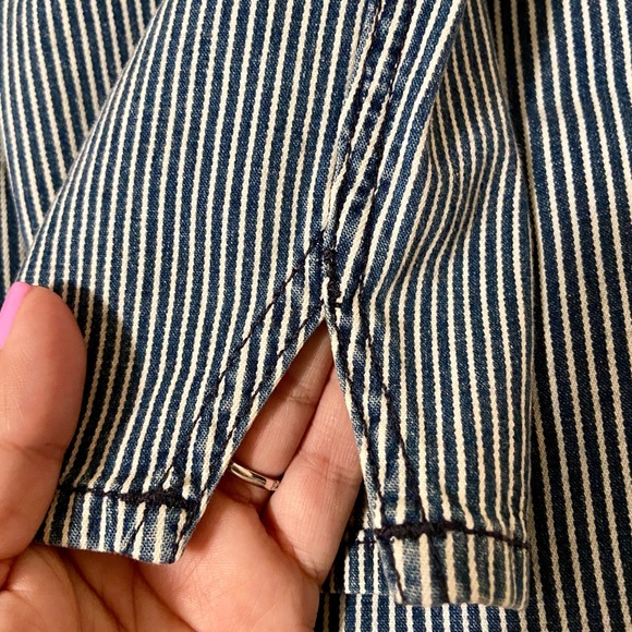 Mother The Vamp stripe distressed jean. - Picture 4 of 5